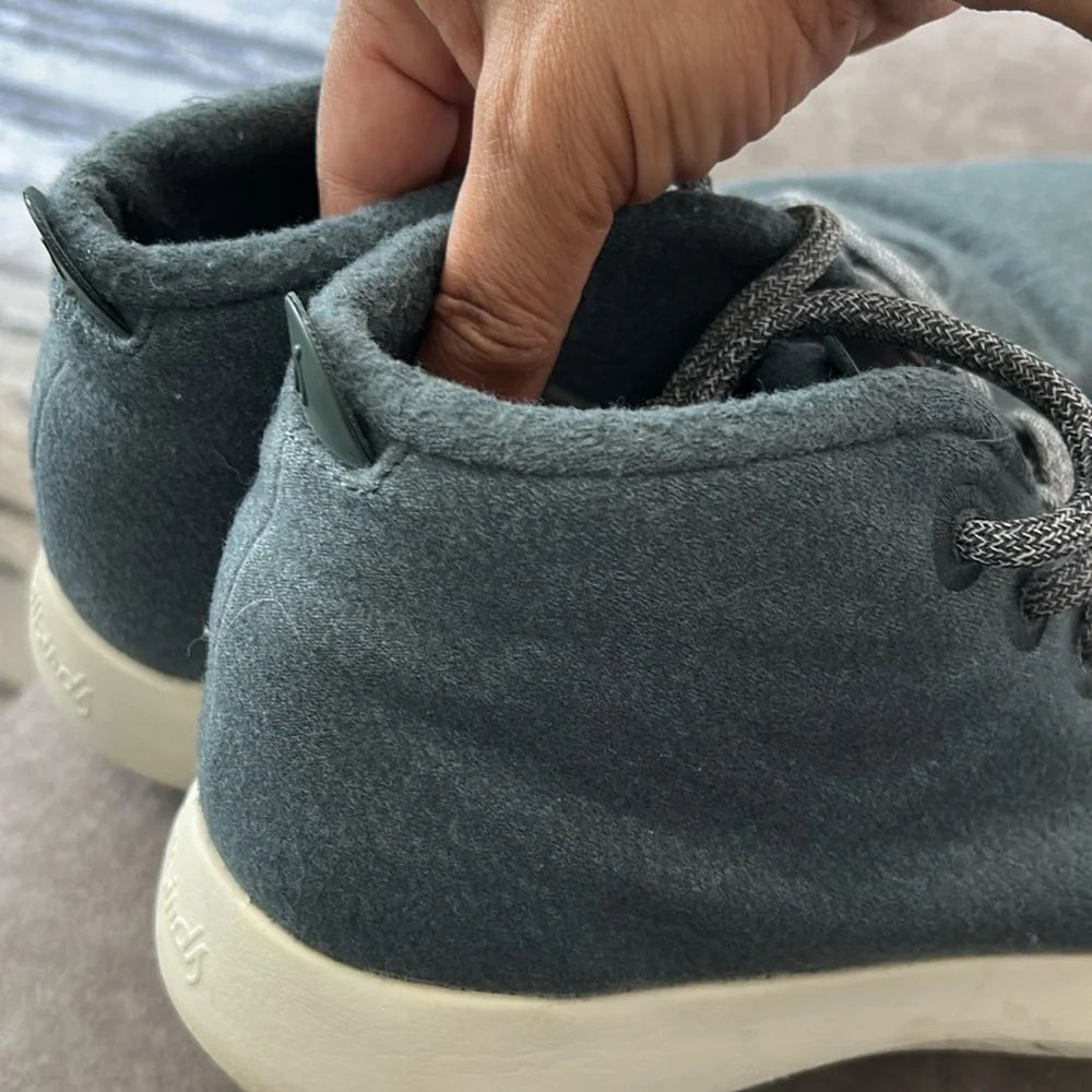 Allbirds Mizzle Up WRU gray blue wool sneakers 10